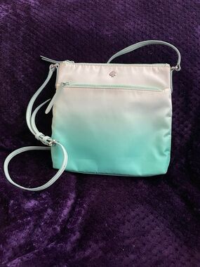 kate spade Ombre Mint and Cream Crossbody Bag EUC